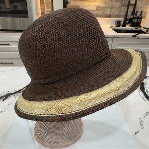 Callanan Hopeless Romantic Straw Cloche Hat NWT